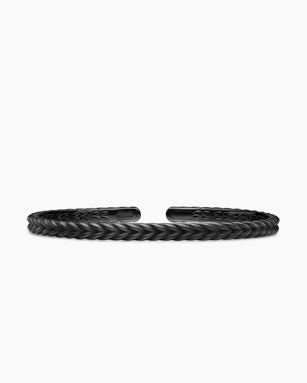 Mens Chevron Flex Bracelet in Black Titanium, 5.2mm
