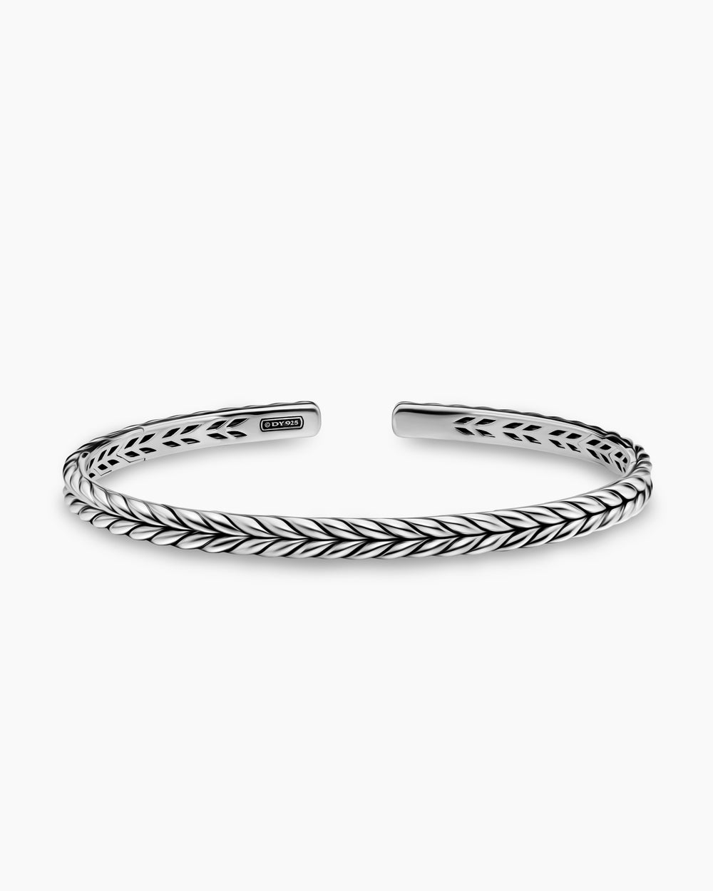 Mens Chevron Flex Bracelet in Sterling Silver, 5.2mm
