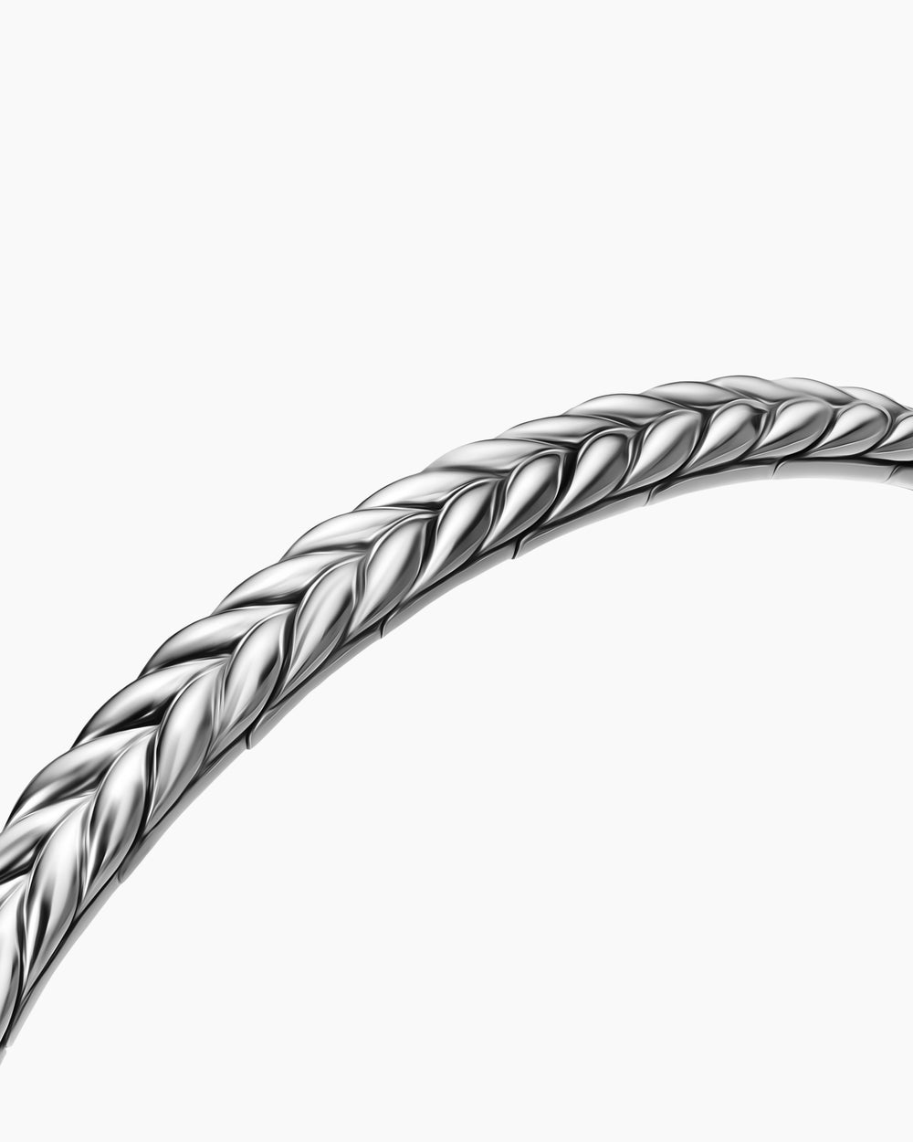 Mens Chevron Flex Bracelet in Sterling Silver, 5.2mm