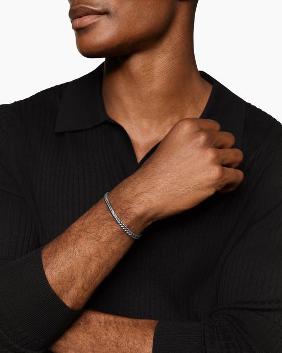 Chevron Flex Bracelet in Sterling Silver, 5.2mm