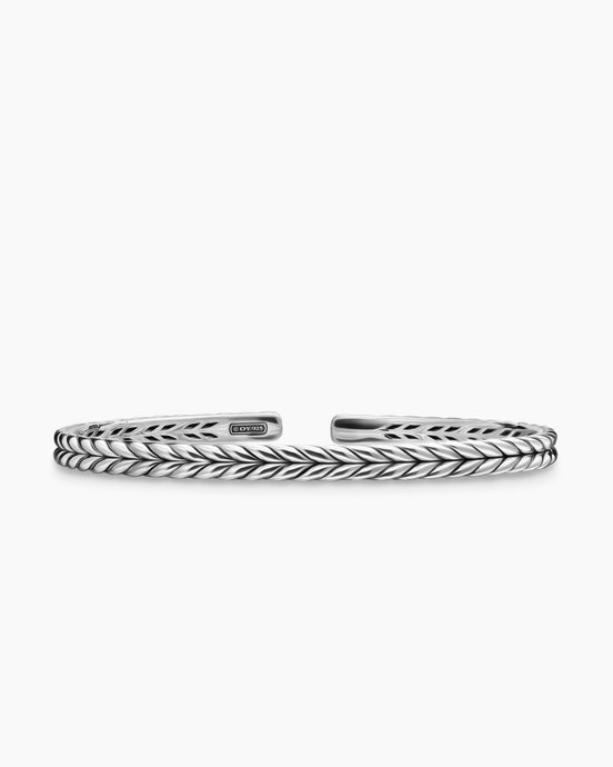 Chevron Flex Bracelet in Sterling Silver, 5.2mm