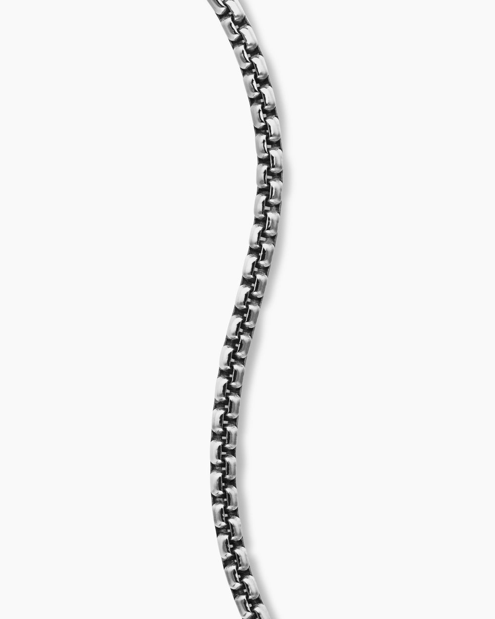 Bracelet Box Chain en argent sterling, 3,6 mm pour hommes