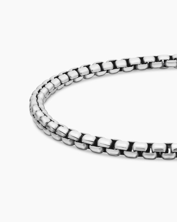 Box Chain Bracelet in Sterling Silver, 3.6mm