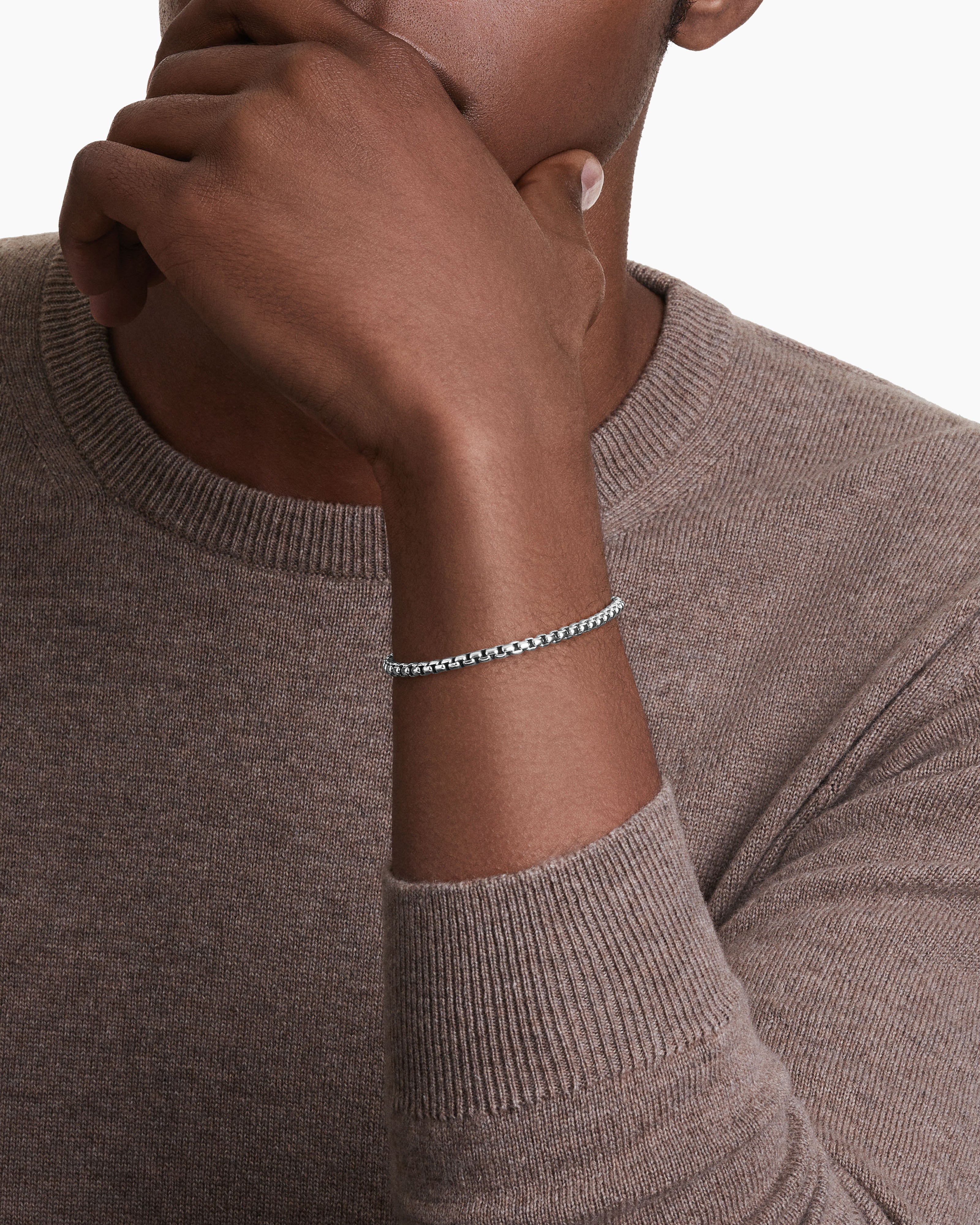 Bracelet for men made of nylon and silver