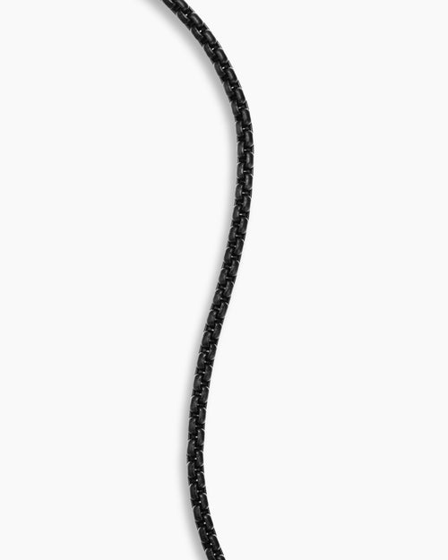 Mens Box Chain Bracelet with Stainless Steel and Sterling Silver, 2.7mm