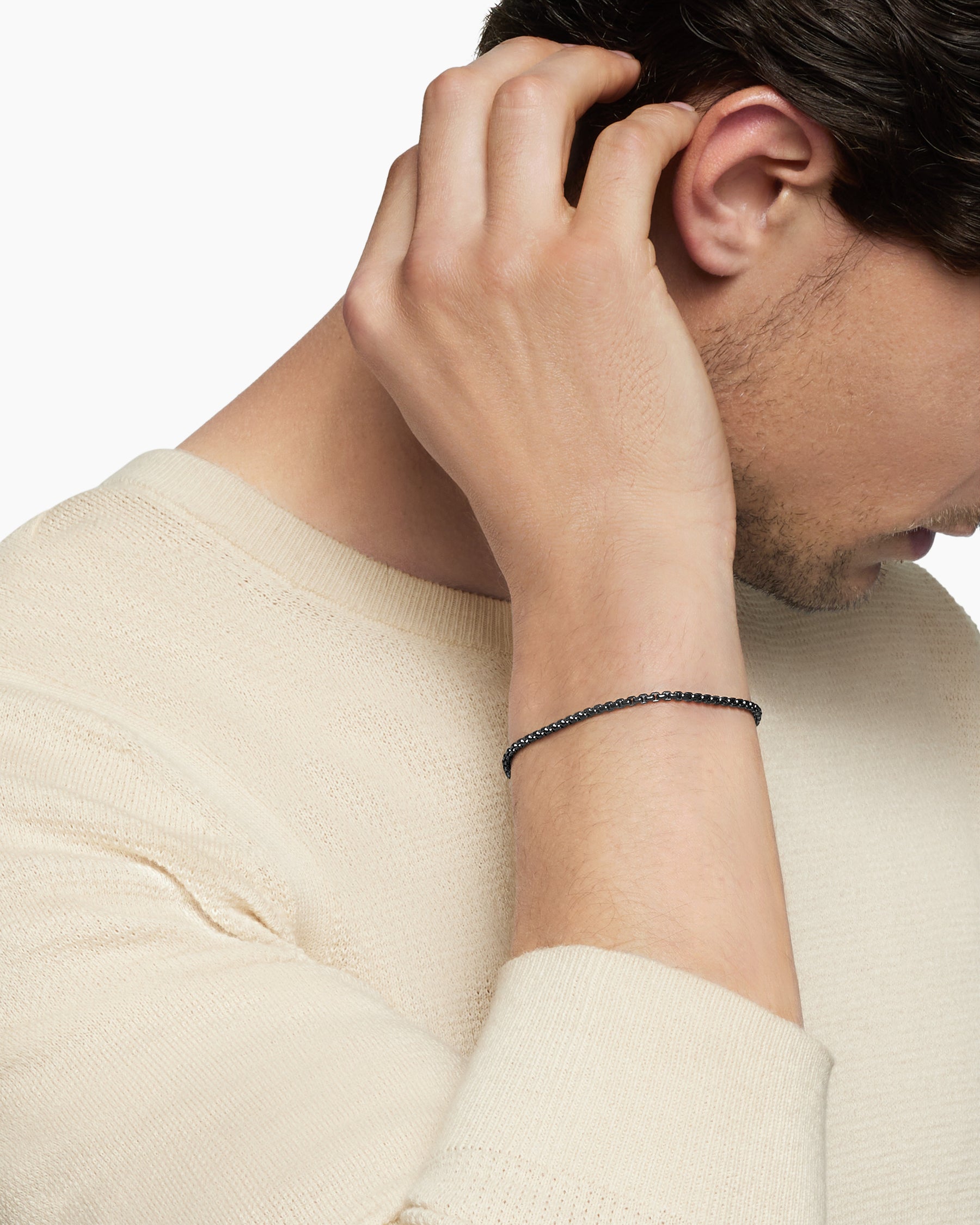 David Yurman Mens Stack Mens Box Chain Bracelet In Stainless