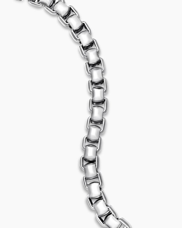 Box Chain Bracelet in Sterling Silver, 7.3mm