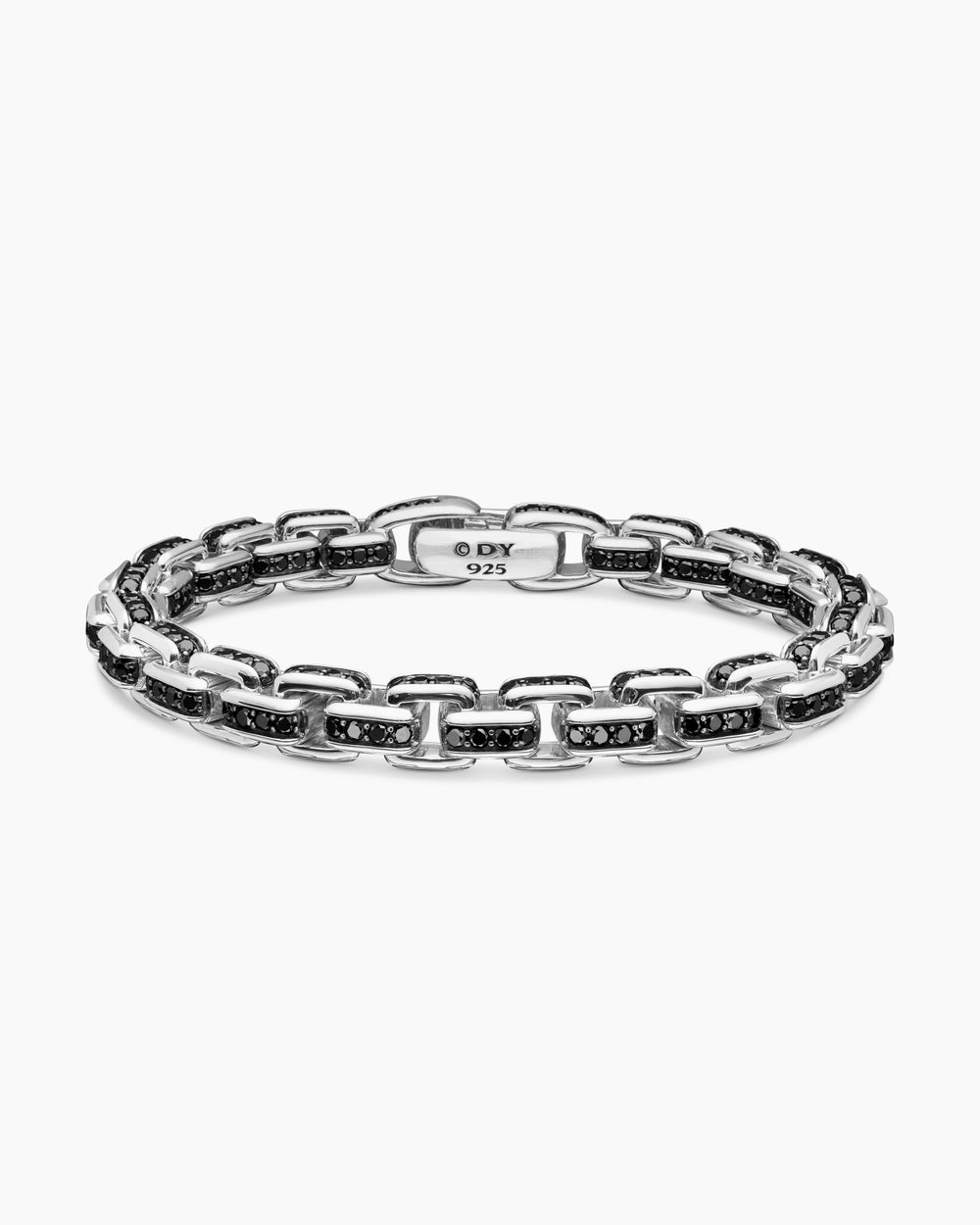 Mens Box Chain Bracelet in Sterling Silver, 7.3mm