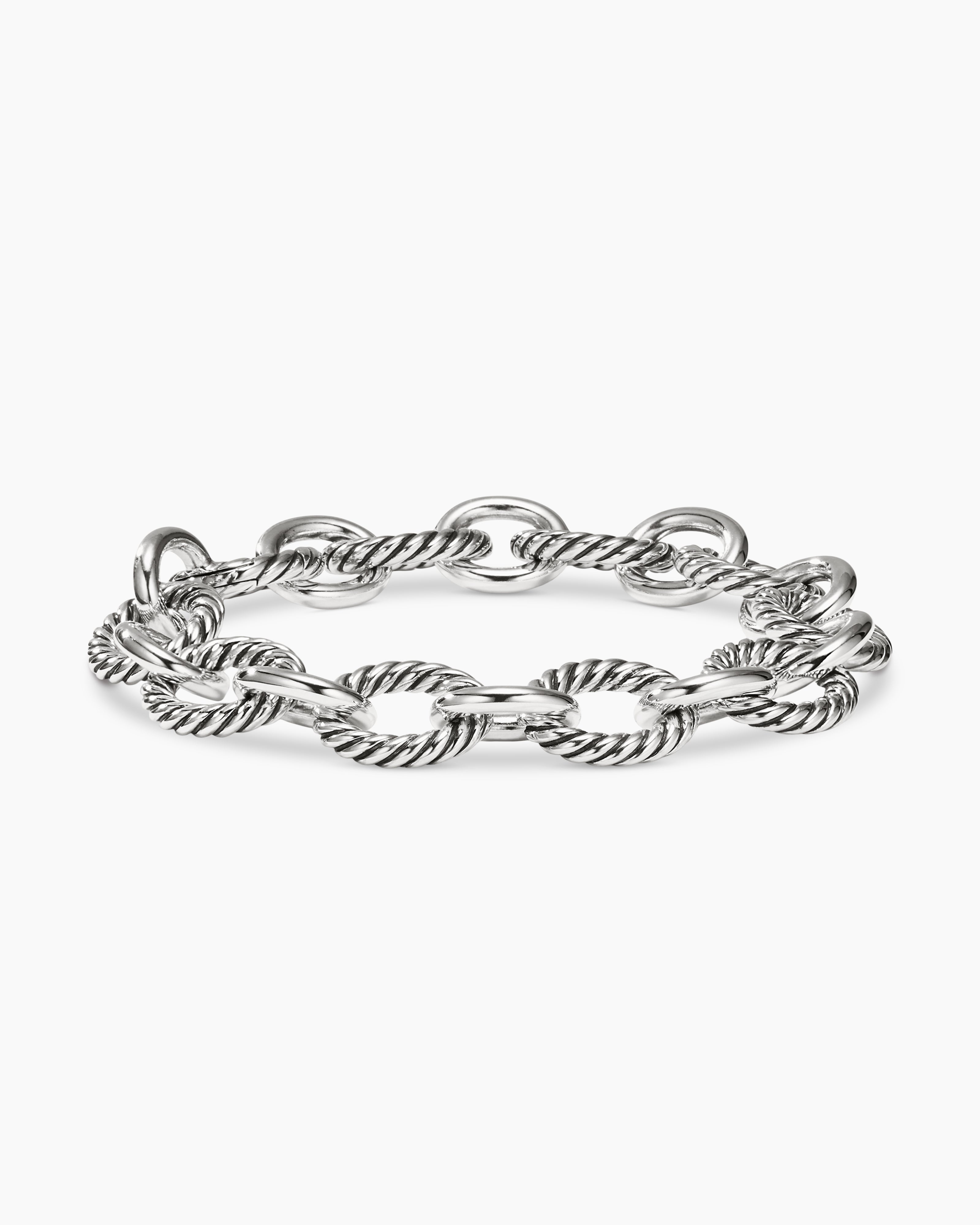 David Yurman Oval Link Chain Bracelet in Sterling Silver and 18k Yellow  Gold, size large | Lee Michaels Fine Jewelry stores