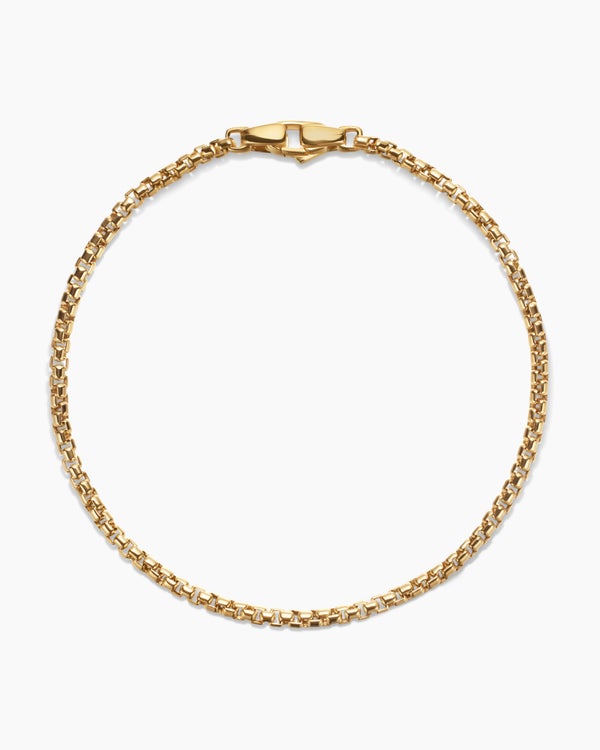 Bracelet Box Chain en or jaune 18 carats, 2,7 mm