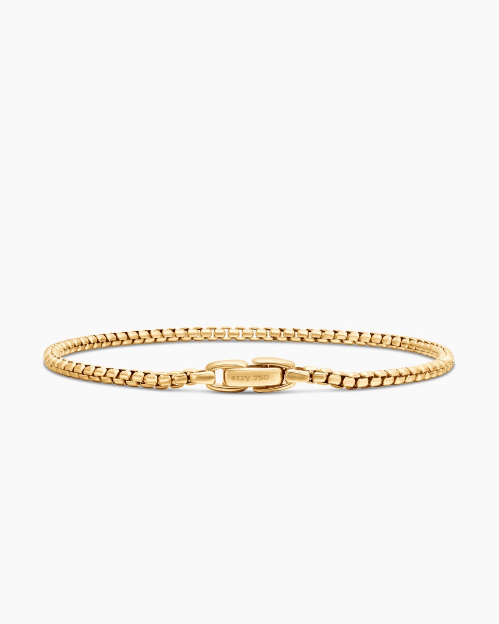 Mens Box Chain Bracelet in 18ct Yellow Gold, 2.7mm