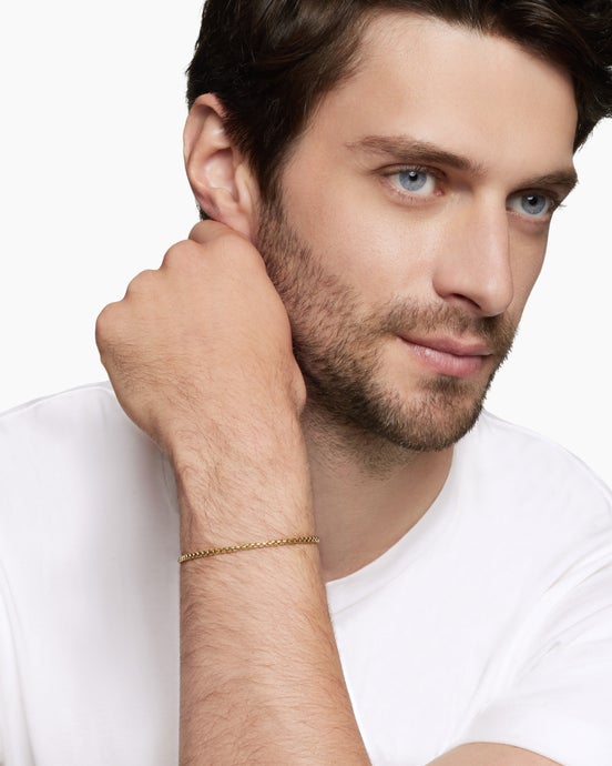 Box Chain Bracelet in 18K Yellow Gold, 2.7mm