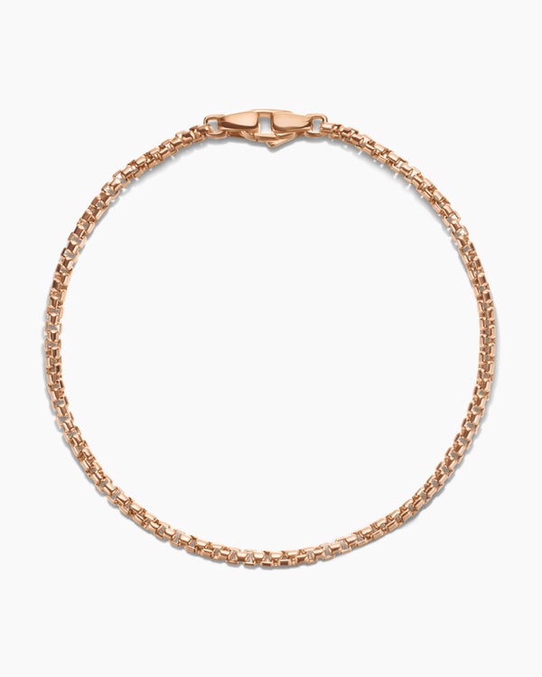 Bracelet Box Chain en or rose 18 carats, 2,7 mm