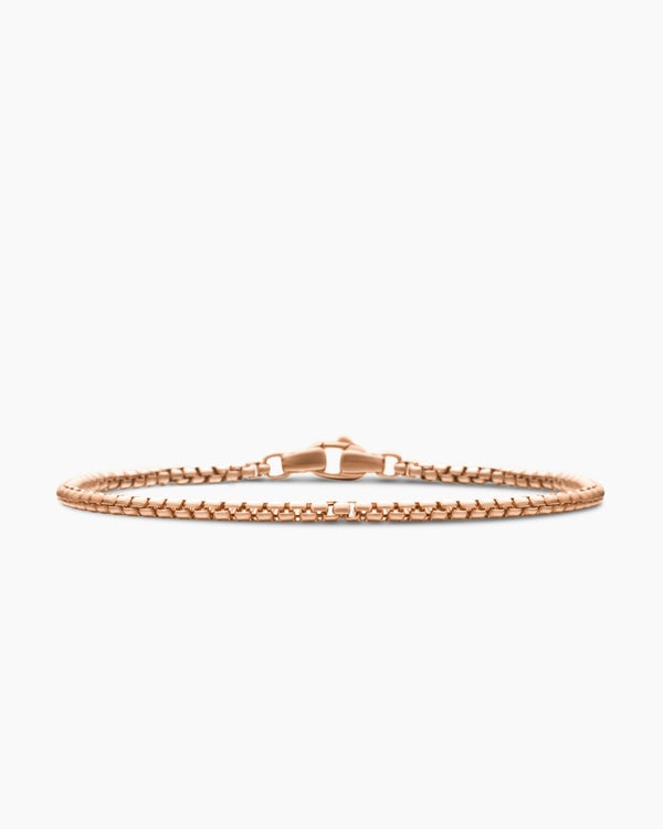 Bracelet Box Chain en or rose 18 carats, 2,7 mm