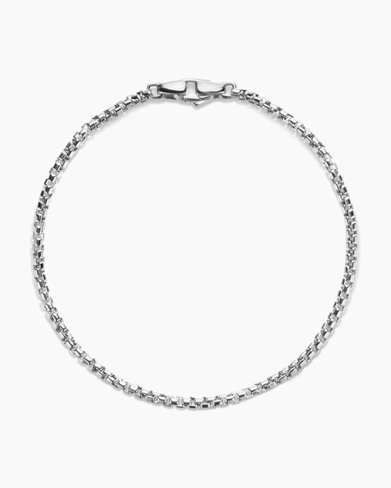Bracelet Box Chain en platine, 2,7 mm