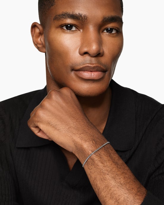 Box Chain Bracelet in Platinum, 2.7mm