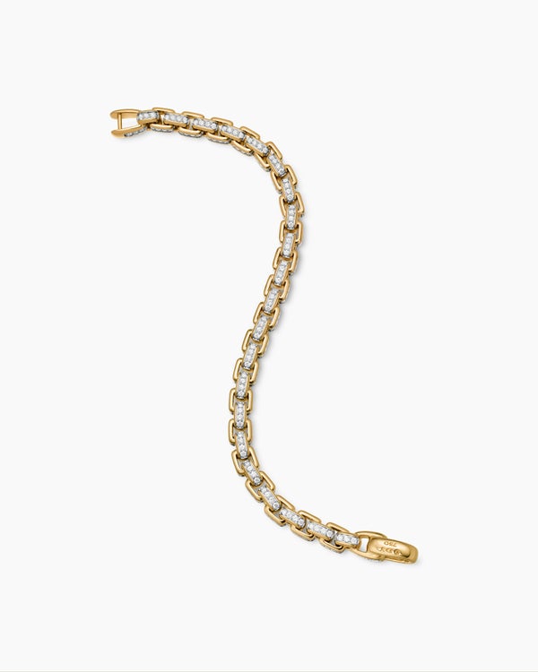 Box Chain Bracelet in 18K Yellow Gold, 7.3mm