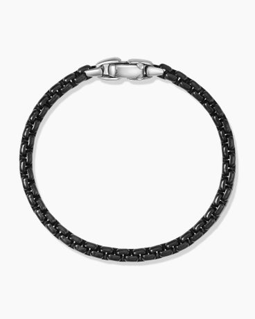 Box Chain Bracelet in Darkened Stainless Steel, 5mm