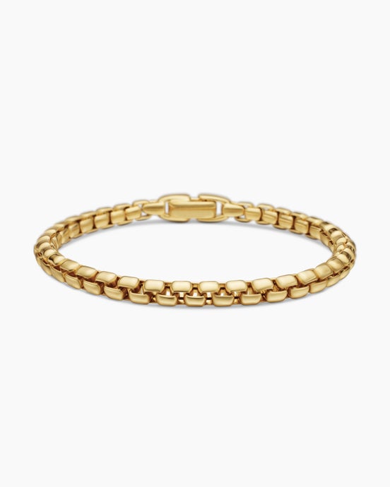 Box Chain Bracelet in 18K Yellow Gold, 5mm