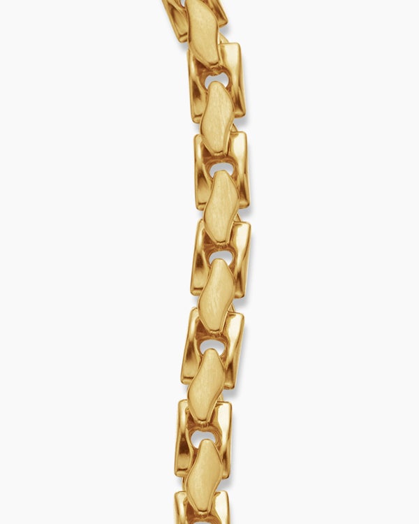 Fluted Chain Bracelet in 18K Yellow Gold, 5mm