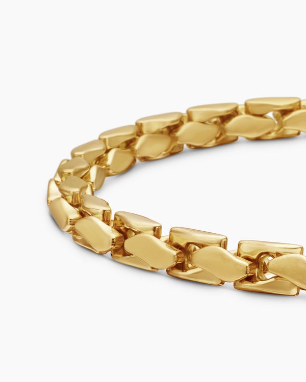 Fluted Chain Bracelet in 18K Yellow Gold, 5mm