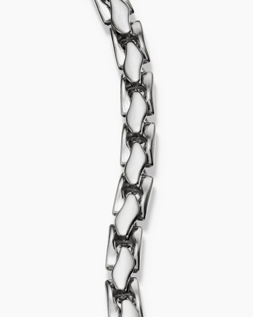 Mens Fluted Chain Bracelet in Sterling Silver, 5mm