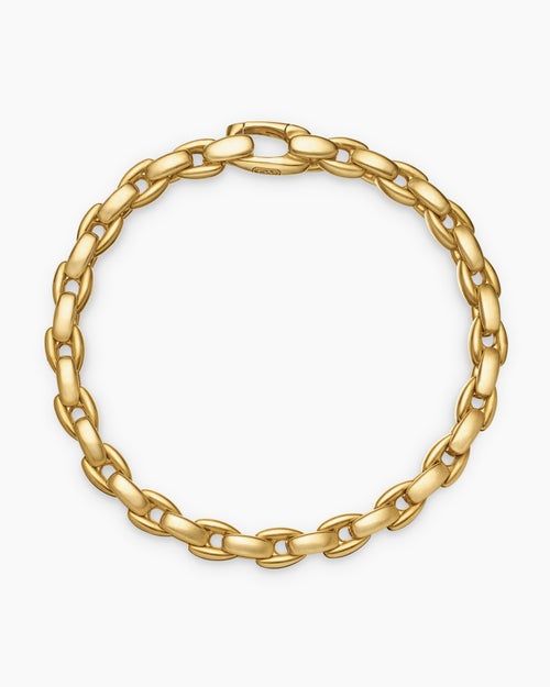 Mens Streamline® Elongated Chain Bracelet in 18K Yellow Gold, 6mm