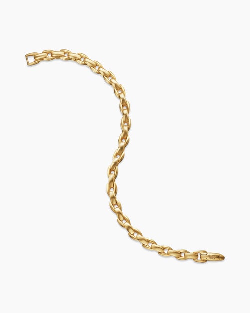 Mens Streamline® Elongated Chain Bracelet in 18K Yellow Gold, 6mm