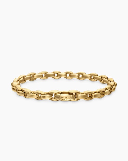 Mens Streamline® Elongated Chain Bracelet in 18K Yellow Gold, 6mm