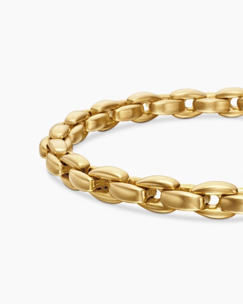 Mens Streamline® Elongated Chain Bracelet in 18K Yellow Gold, 6mm