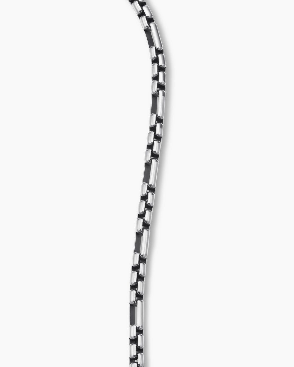 Bracelet à motif intercalé ouvert Box Chain en argent sterling, 3 mm hommes