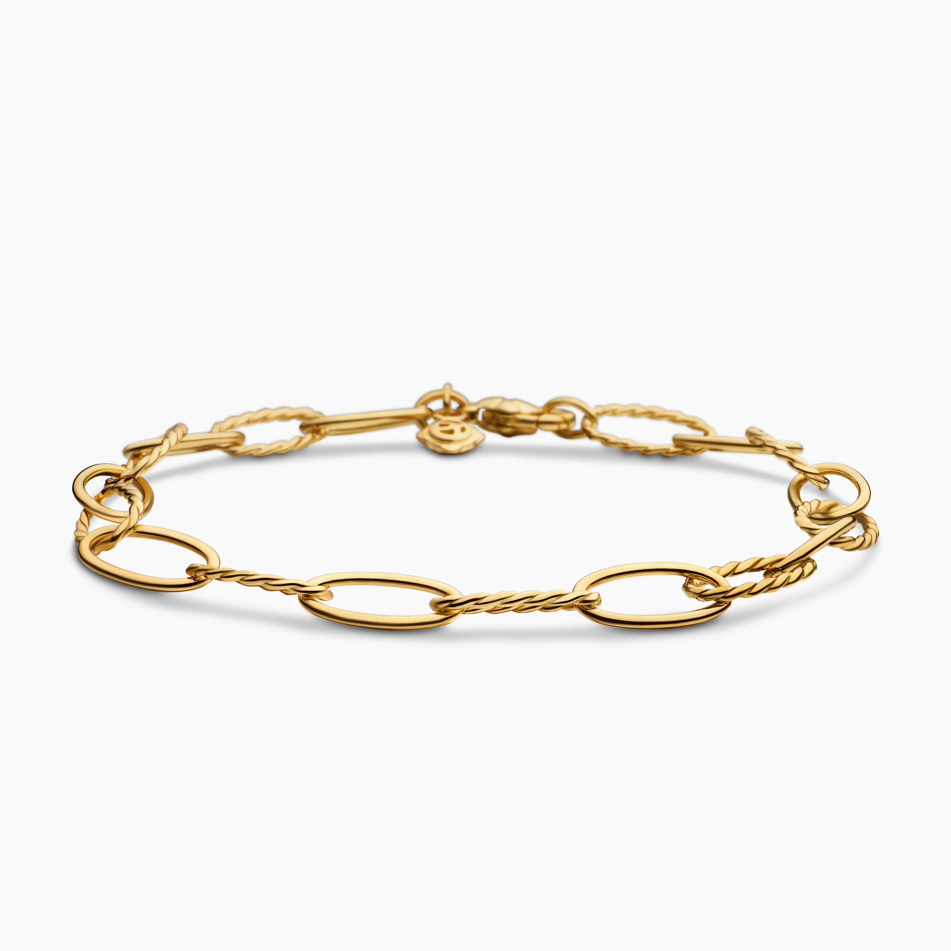 Bracelet Oval Link en or jaune 18 carats, 11,3 mm femme 