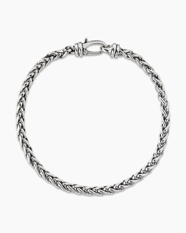 Wheat Chain Bracelet in Sterling Silver, 4mm