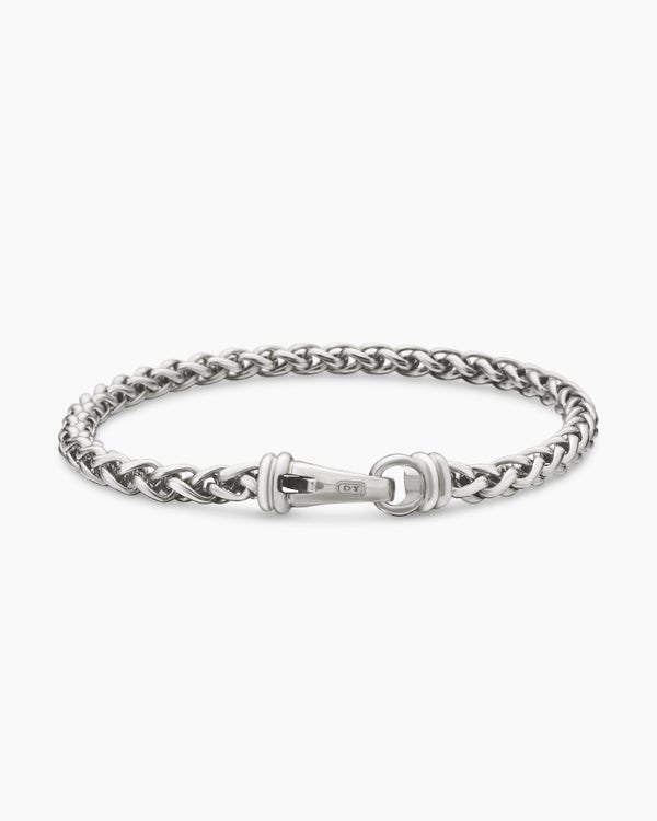 Bracelet chaîne de blé en argent sterling, 4 mm