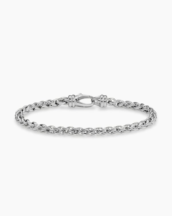 Bracelet chaîne de blé en argent sterling, 4 mm