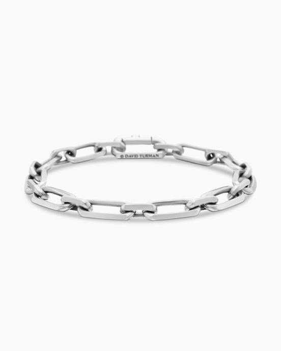 Streamline Elongated Link Bracelet in Sterling Silver, 6mm