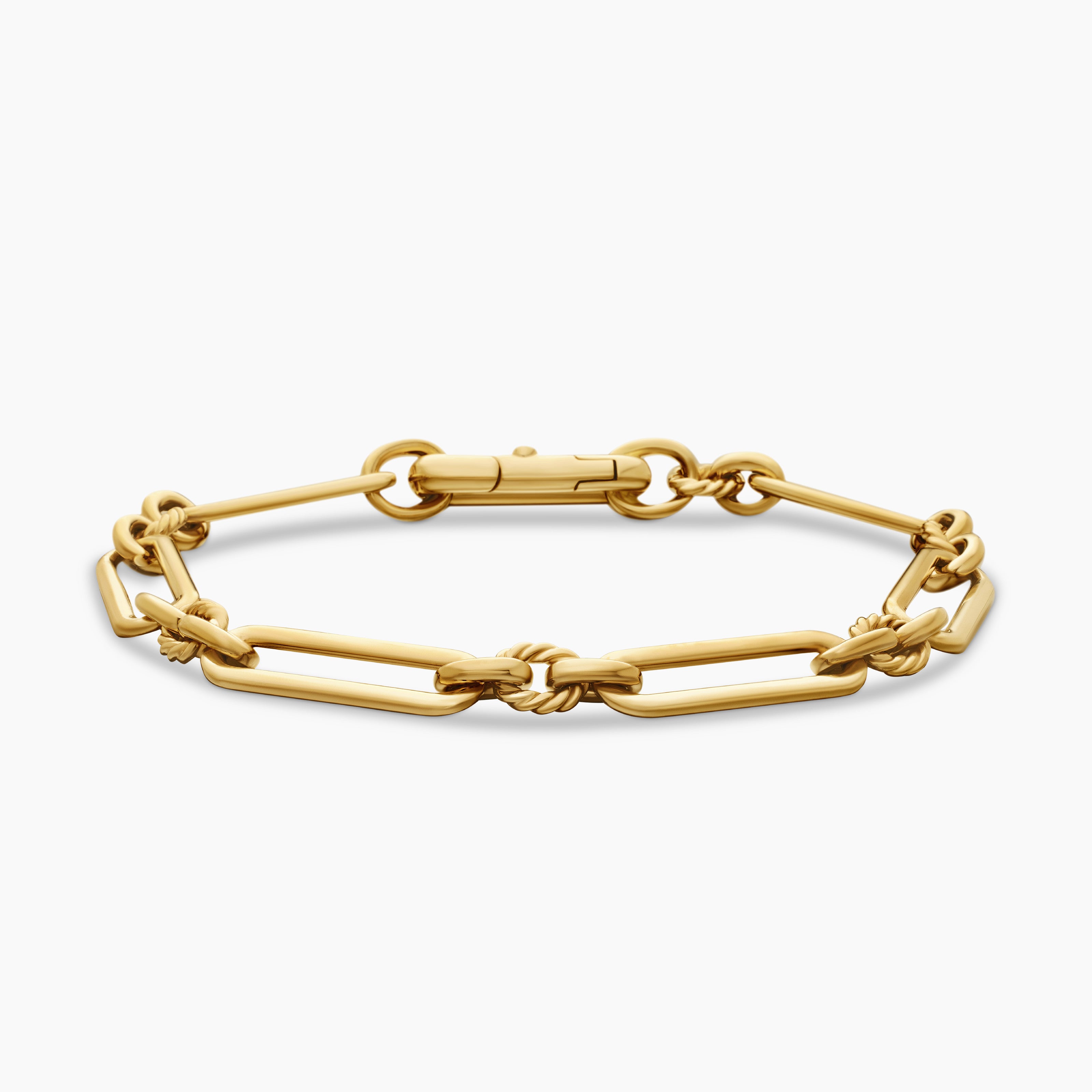 Womens Lexington Chain Bracelet in 18K Yellow Gold, 6.5mm