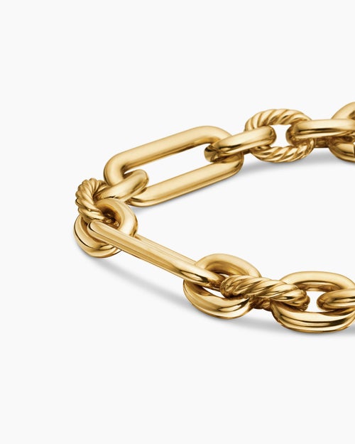 Womens Lexington Chain Bracelet in 18K Yellow Gold, 9.8mm
