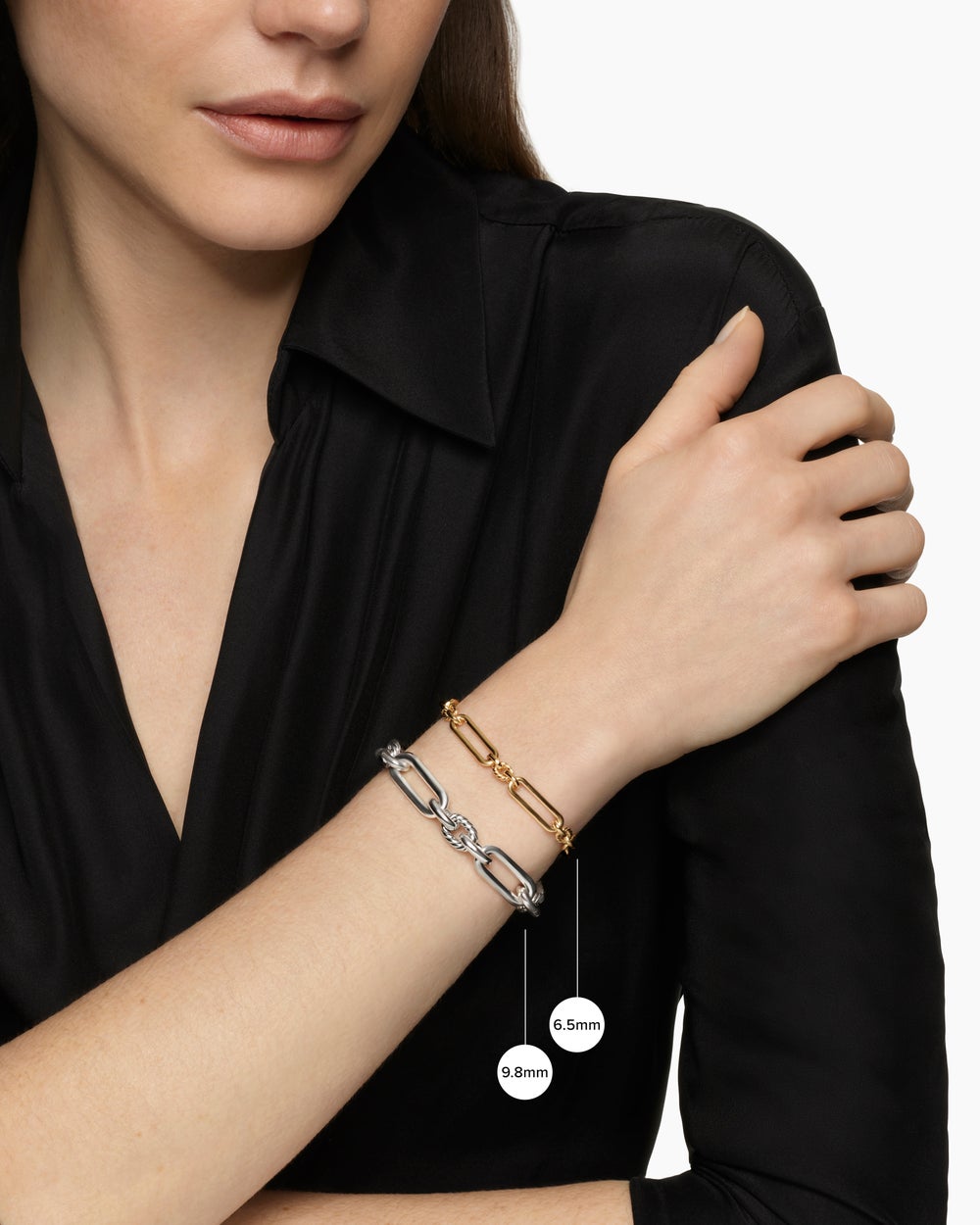 Bracelet chaîne Lexington en or jaune 18 carats, 9,8 mm pour femmes