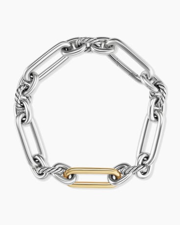 Lexington Chain Bracelet in Sterling Silver with 18K Yellow Gold, 9.8mm