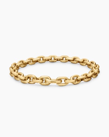 Deco Chain Link Bracelet in 18K Yellow Gold, 6.5mm