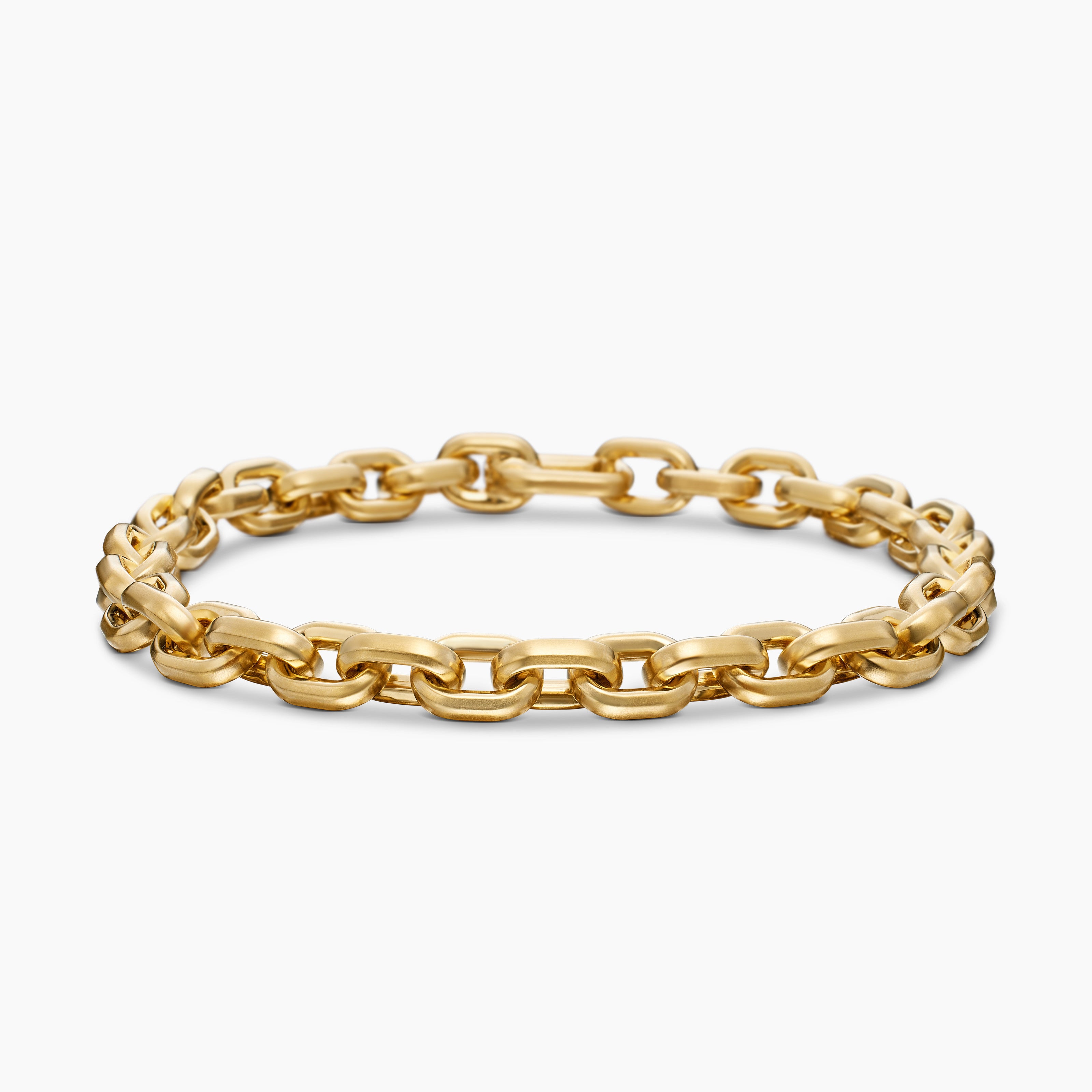 Mens Streamline Link Bracelet in 18K Yellow Gold, 6.5mm