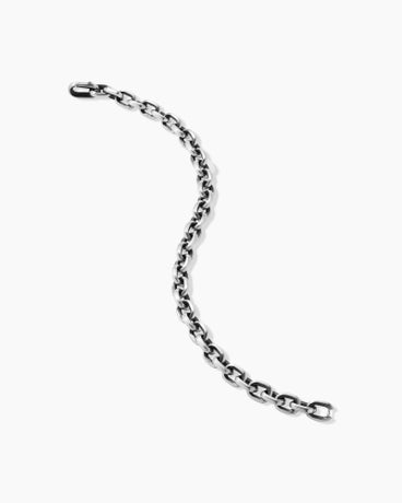 Deco Chain Link Bracelet in Sterling Silver, 6.5mm