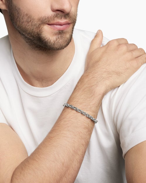 Mens Streamline® Link Bracelet in Sterling Silver, 6.5mm