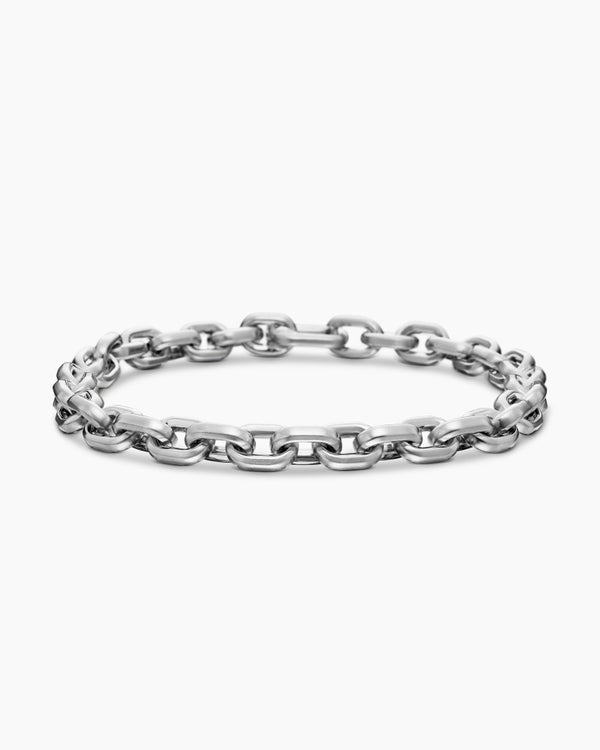 Deco Chain Link Bracelet in Sterling Silver, 6.5mm