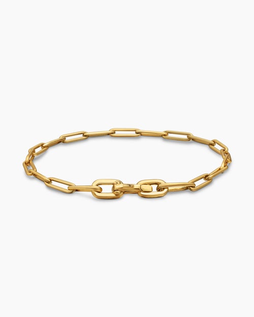 Mens DY Madison Link Bracelet in 18K Yellow Gold, 3.5mm