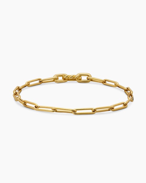 Mens DY Madison Link Bracelet in 18K Yellow Gold, 3.5mm