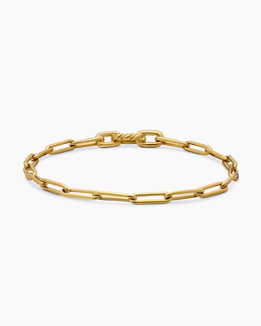 Mens DY Madison Link Bracelet in 18K Yellow Gold, 3.5mm