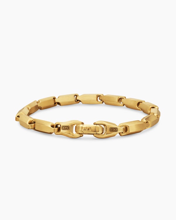 Bracelet à maillons Faceted en or jaune 18 carats, 6 mm