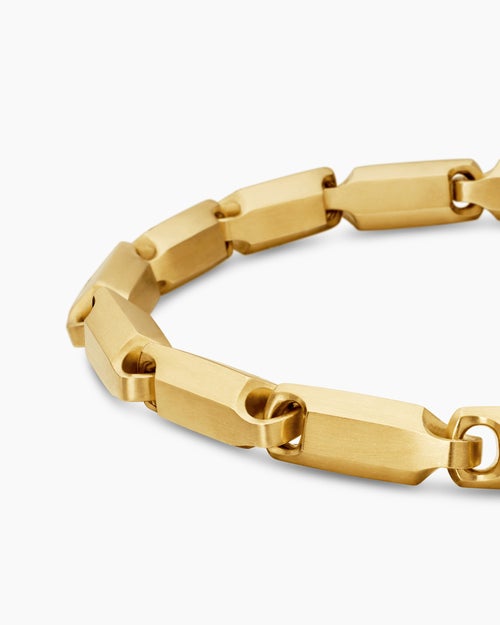 Mens Streamline Link Bracelet in 18K Yellow Gold, 6mm